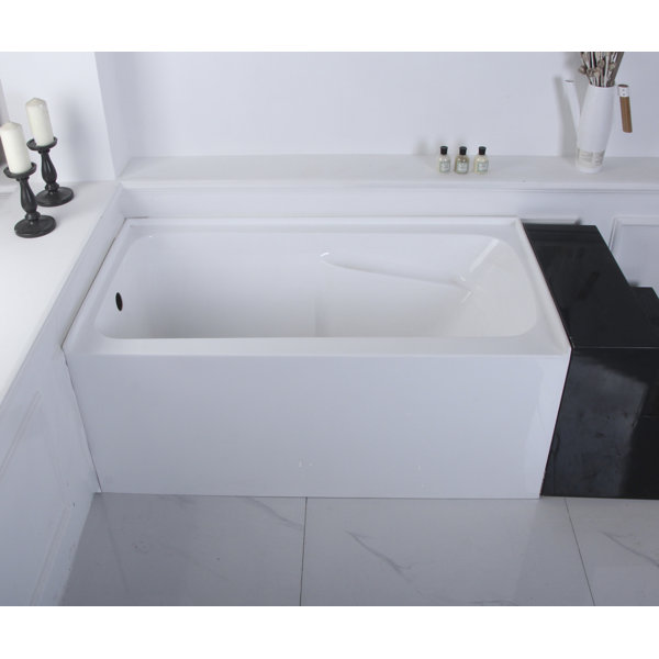Kingston Brass Eden 54'' x 30'' Alcove/Tile In Soaking Acrylic Bathtub